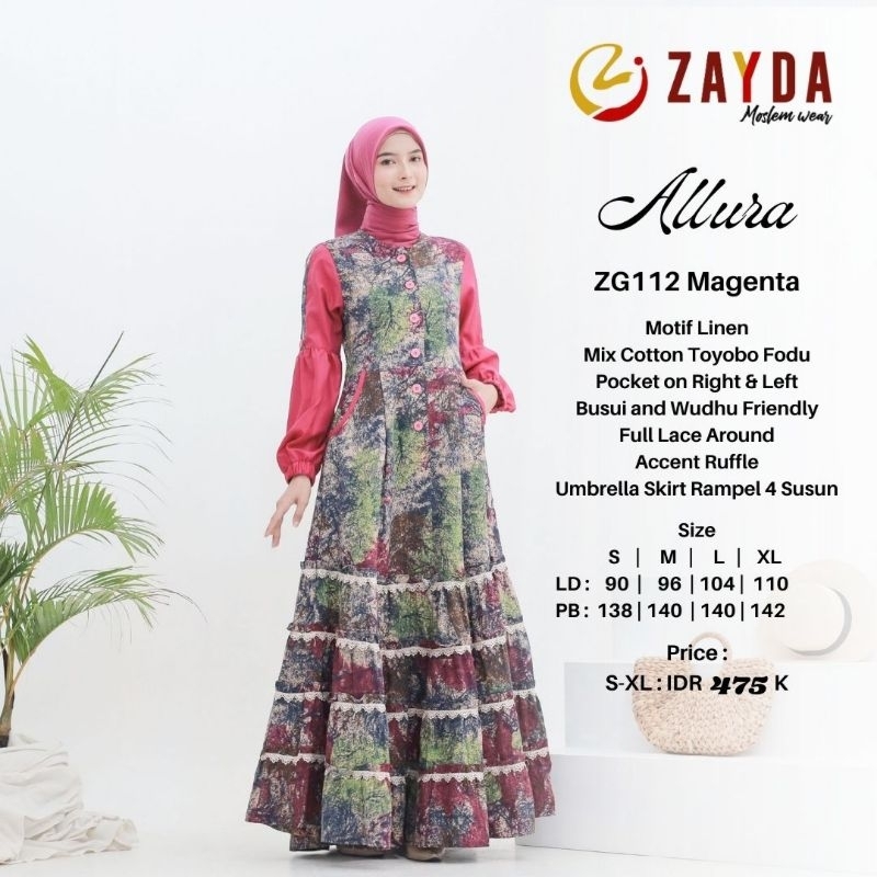 COD Gamiz Zayda Alura  Zg 112 Navy Yellow Red Magenta Terbaru 2023