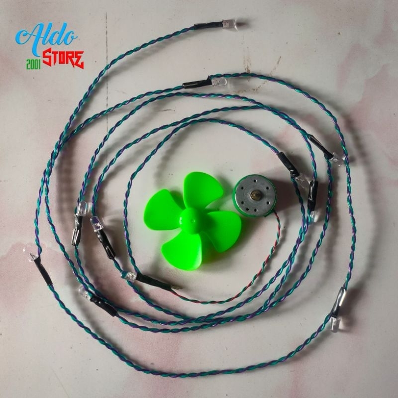 Satu Set Dinamo Kecil Lampu Layangan LED 5mm