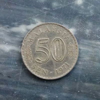 Koin Malaysia 50 Sen Lama - Seri Gedung