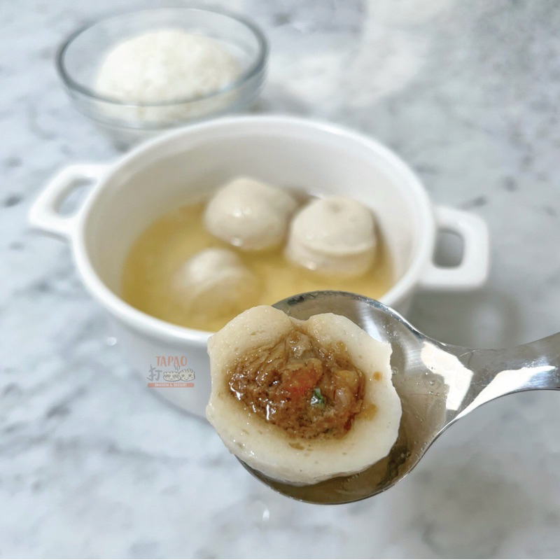 

Fuzhou Fishball isi daging ayam frozen dimsum( TAPAODIMSUM ) bakso ikan isi daging ayam