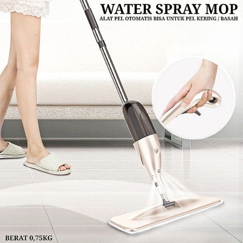 Spray mop alat pel lantai semprot alat pel tanpa peras tangan