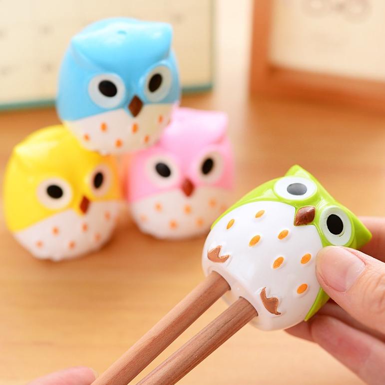 

Gannise Rautan Peraut Pensil Serutan Sharpener Double Dua Lubang Motif Burung Hantu GN-ST0435