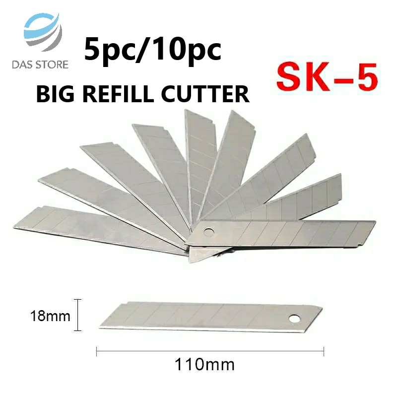 

Refill CUTTER UKURAN BESAR isi 5pcs 10pcs Berkualitas anti karat