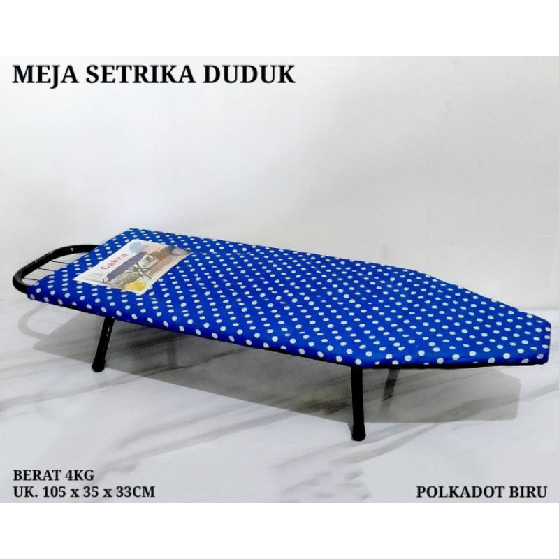 Meja setrika duduk meja setrika lesehan motif polkadot