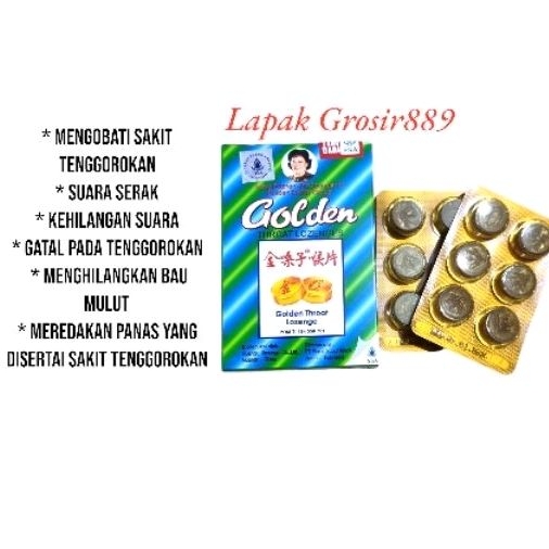 

Golden throat Lozenges ( Permen Tenggorokan )