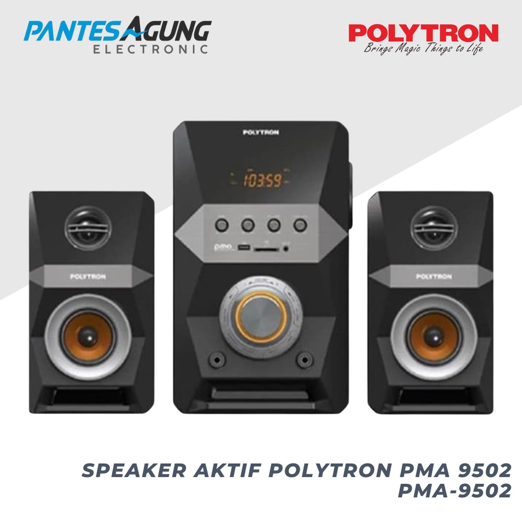 POLYTRON PMA 9522  FM RADIO  Active Speaker with Bluetooth terbaru bisa cod suara bdan bass jernih