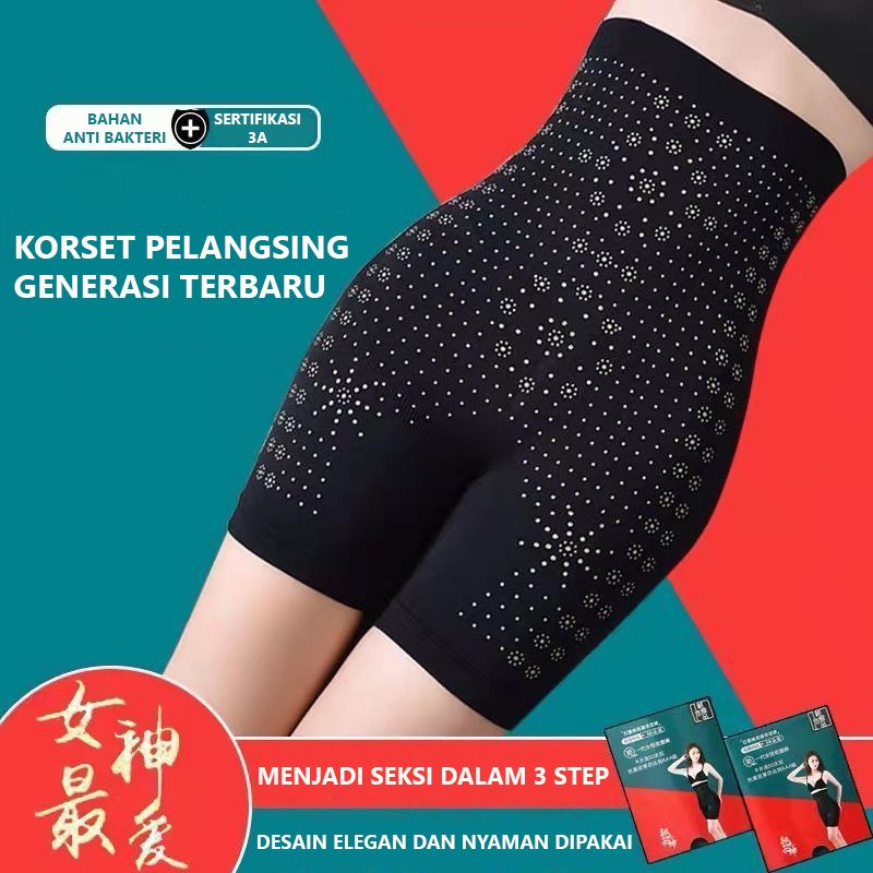 Celana Korset Pelangsing Pengecil Perut Wanita Pasca Melahirkan Wanita Jumbo Infrared Kawat Penyangg