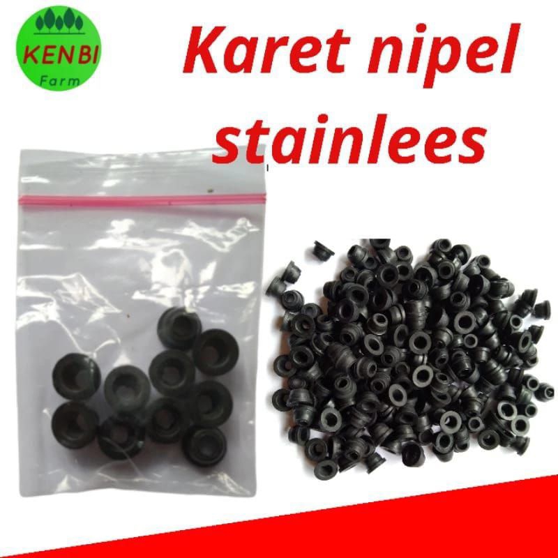 Sil Nipel Stainles Karet Nepel Stainles Nipel Puyuh Nepel Ayam 1 Plastik isi 10 karet INBEKEN