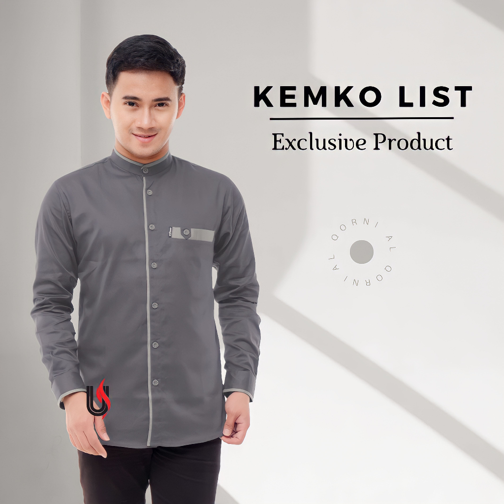 NEW PRODUCT BAJU KOKO PRIA DEWASA ATASAN MUSLIM PRIA DEWASA LENGAN PANJANG POLOS PUTIH - KEMKO LIST