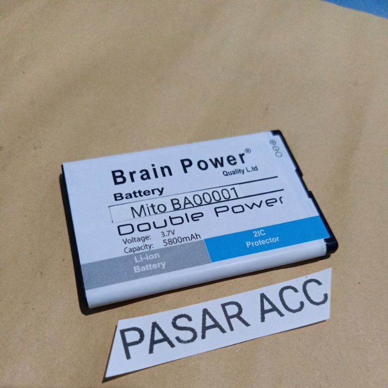 Baterai Batre Mito 220 122Q BA-00001 BA00001 Double Power