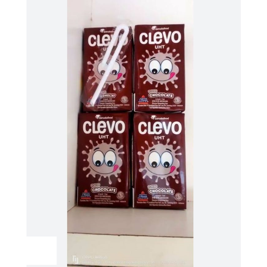 

COD // Susu Clevo 115 Ml 1 Dus Isi 40 Pcs // Susu Kotak // Susu Anak // Clevo Minuman Susu UHT 115 Ml // Susu UHT Clevo 115 Ml // Susu Kotak Instan Cokelat Dan Strawberry // Garuda Food Clevo Rasa Coklat Susu UHT 115 Ml [40 kotak/karton]