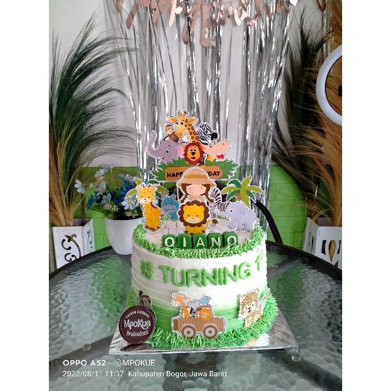 topper cake tema zoo