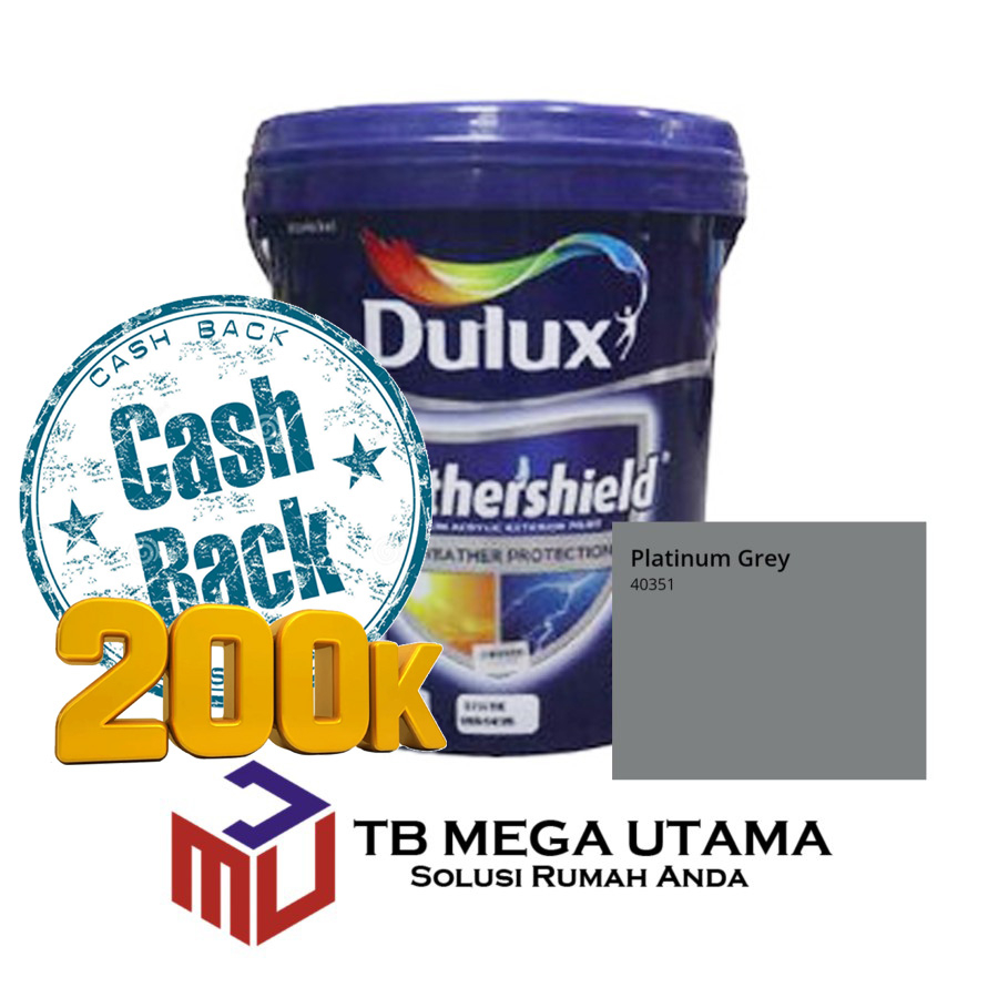 Dulux Weathershield DS Platinum Grey 40351 20 liter l Cat Tembok Eksterior