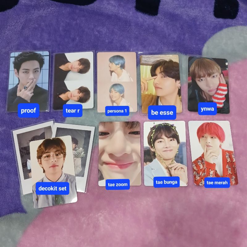 PHOTOCARD TAEHYUNG | proof tear r zoom dilan persona 1 be essential ynwa decokit bunga merah