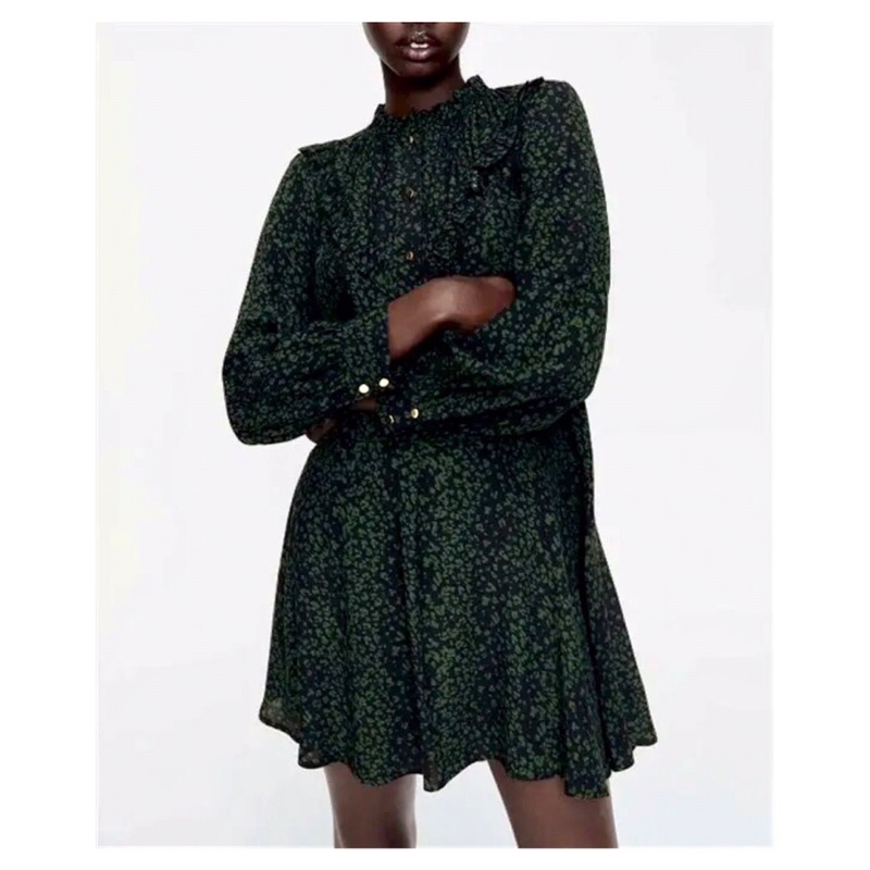 LJMSJ - Gold Buttoned Mini Dress