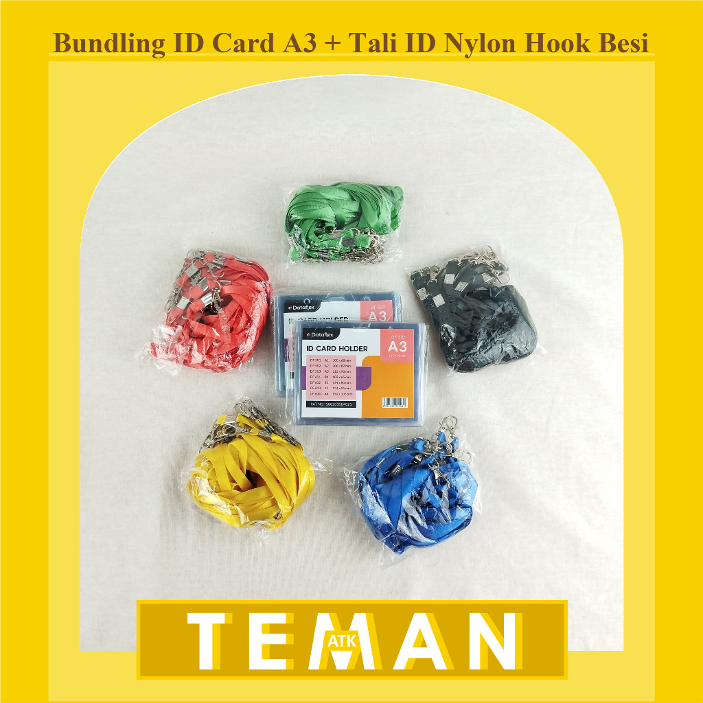 

Bundling ID Card A3 + Tali ID Nylon Hook Besi [NYLK]