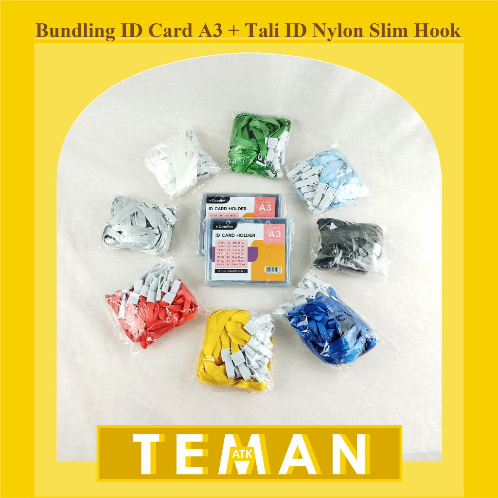 

Bundling ID Card A3 + Tali Nylon Slim Hook Plastik (CBT-NYLK)