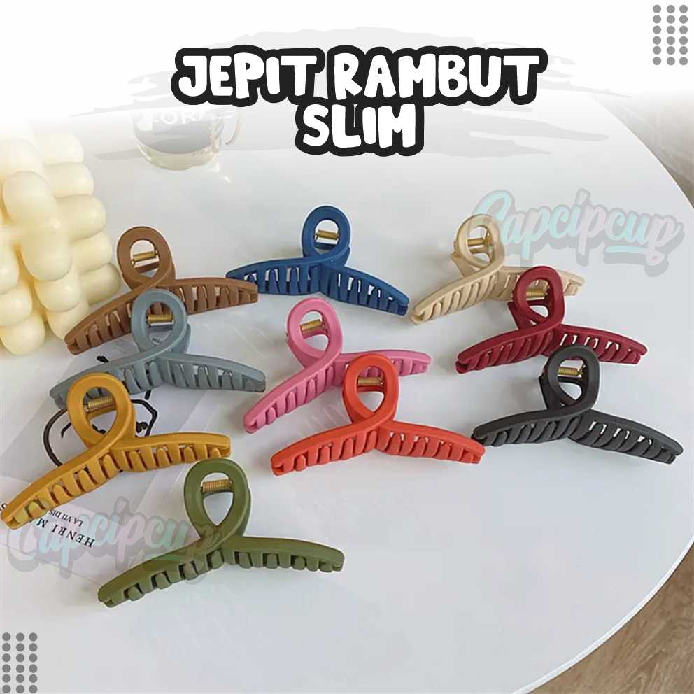 Jepit Rambut Slim Jepit Salon Jedai Doff 11cm Jepitan Rambut Silang Korea Panjang Trendy CAPCIPCUP