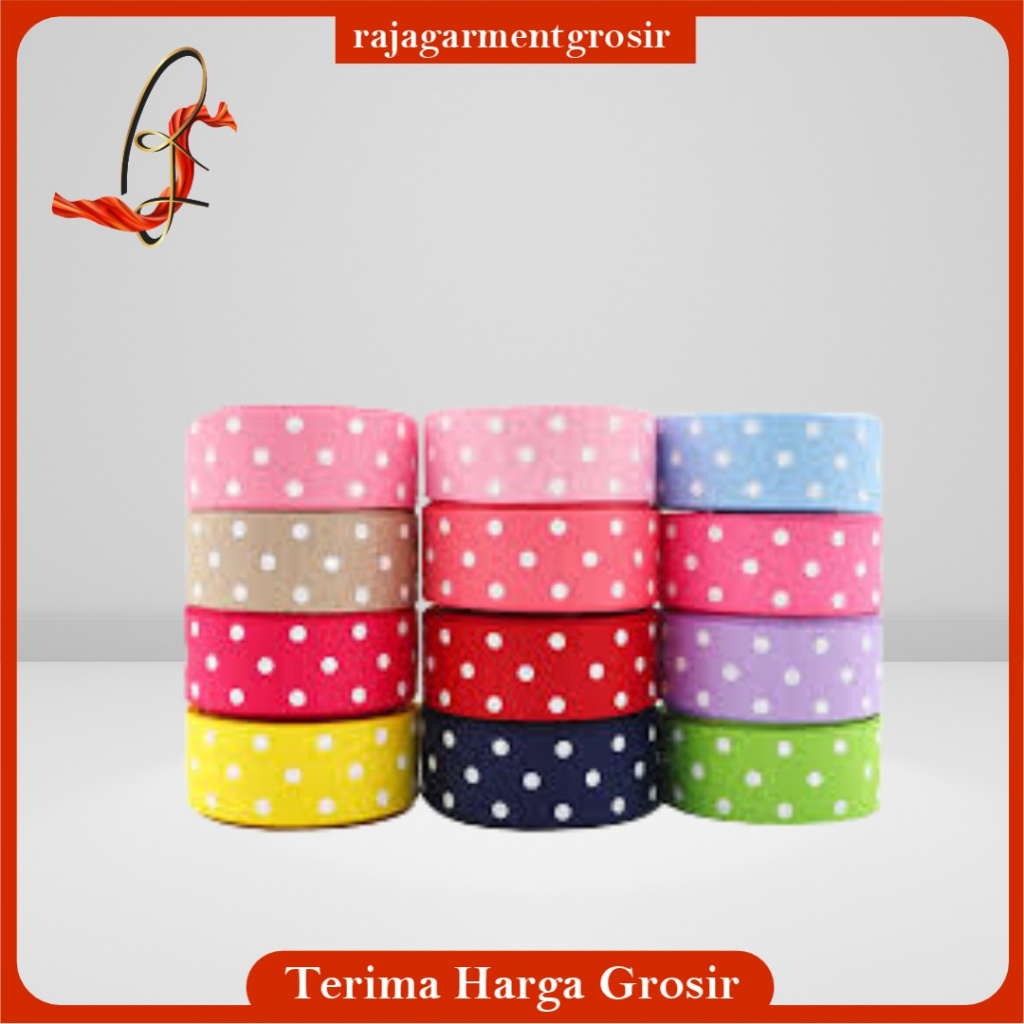 

Pita Grossgrain Motif Polkadot 1/2 inchi