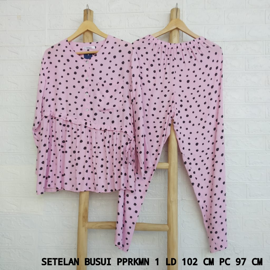 Baju Tidur Wanita Rayon AMRO Kimono Lengan Panjang Celana Panjang (PPRKMN)