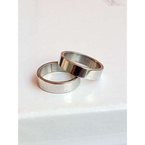 Cincin Titanium Asli Anti Karat Cantik Wanita Imitasi emas putih Bling-Bling Kekinian Couple Berlian