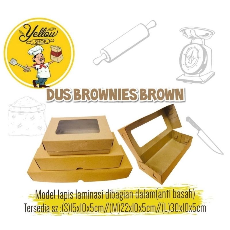 DUS BROWNIES COKLAT TUTUP JENDELA MIKA /LEMBAR