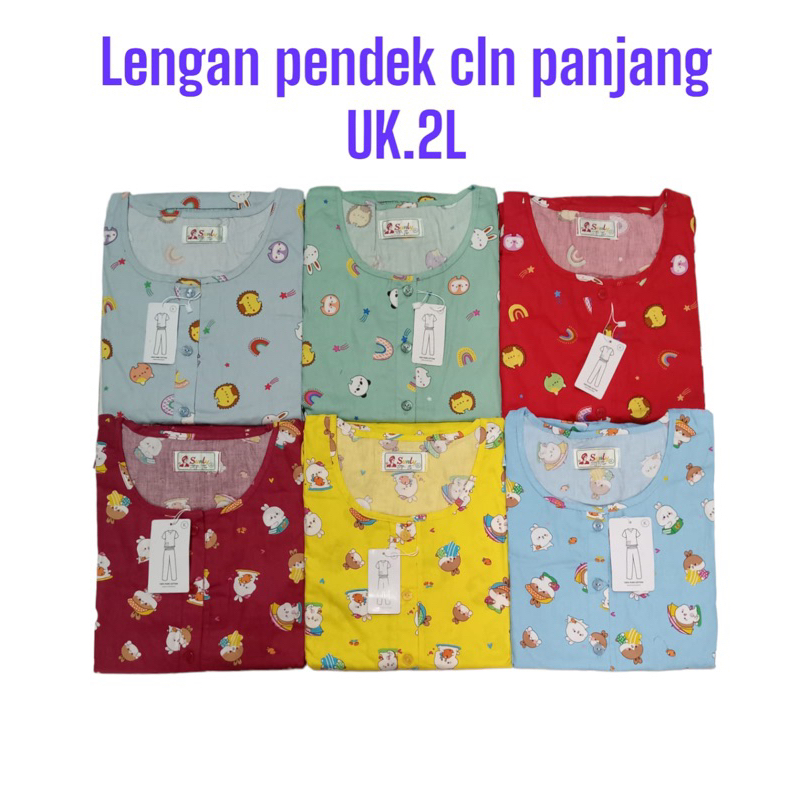SUNLY 2L JUMBO BERLENGAN CELANA PANJANG, BAJU TIDUR JUMBO SUNLY ORIGINAL LENGAN PENDEK