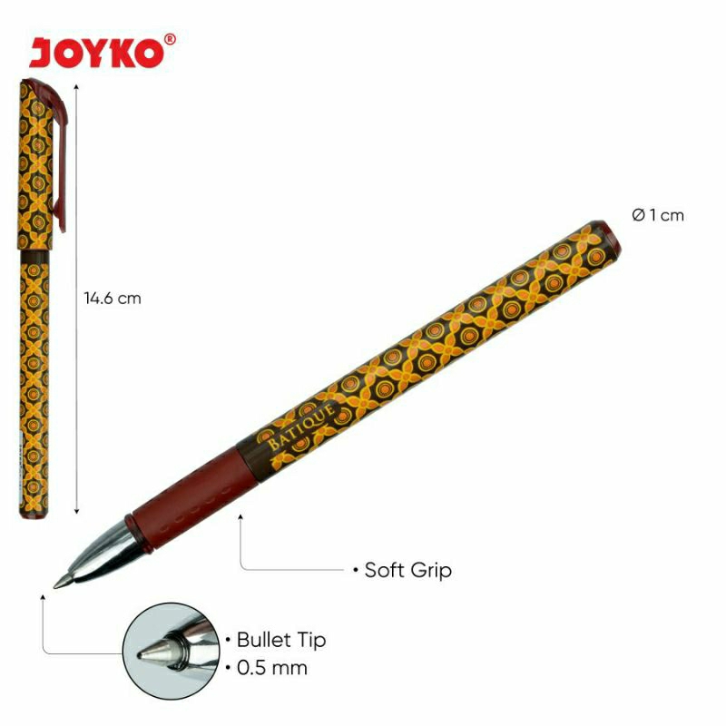 

[LUSIN 12PCS] BALLPOINT PENA GELPEN JOYKO BP-181 BATIQUE / PULPEN JOYKO CAIR BP181