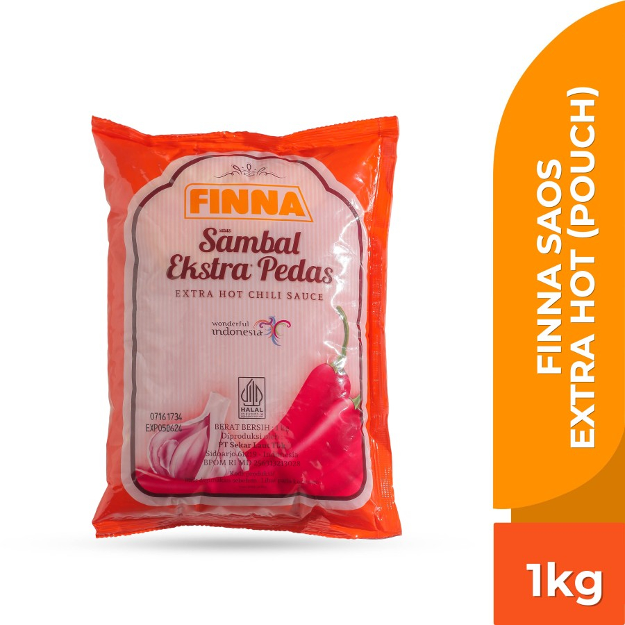 

Finna Saos Extra Hot Chili Sauce Ekstra Pedas Pouch 1Kg