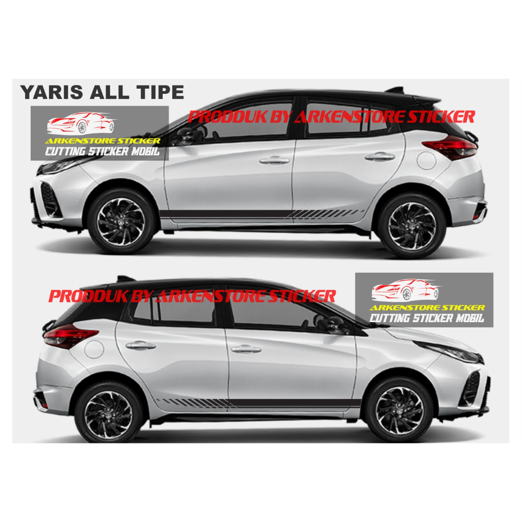 cutting sticker mobil yaris sticker stiker list bodi samping mobil toyota yaris gr sport