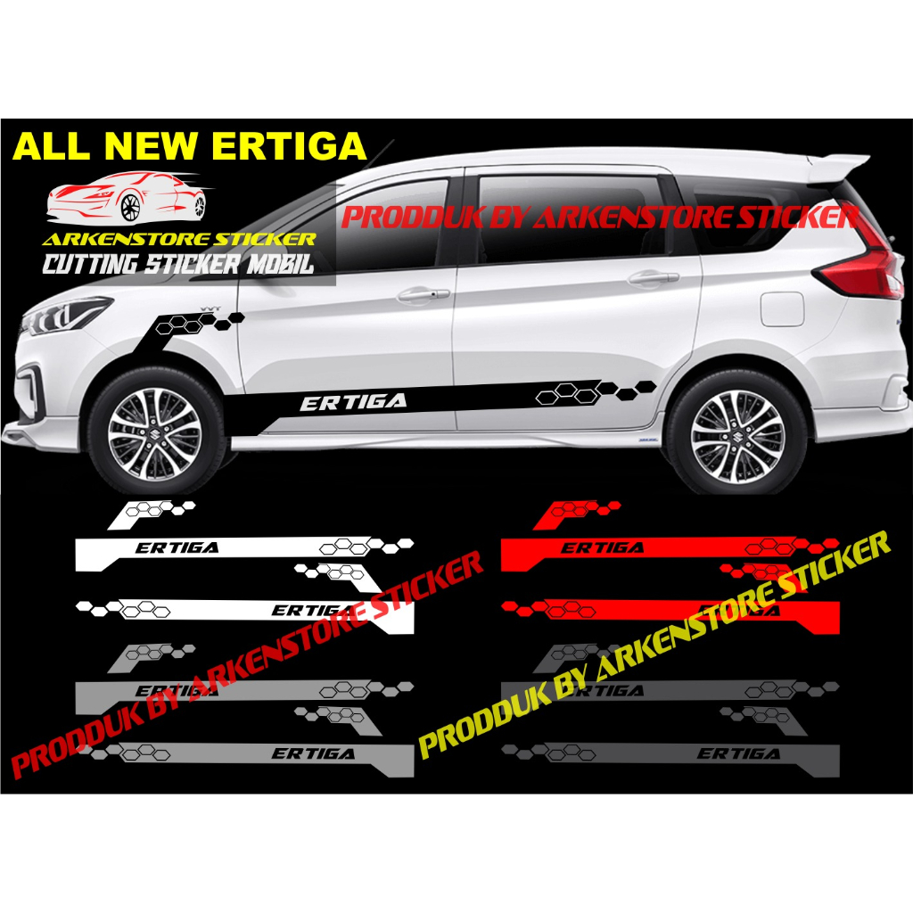 cutting sticker list body samping mobil all new ertiga sticker stiker all new ertiga