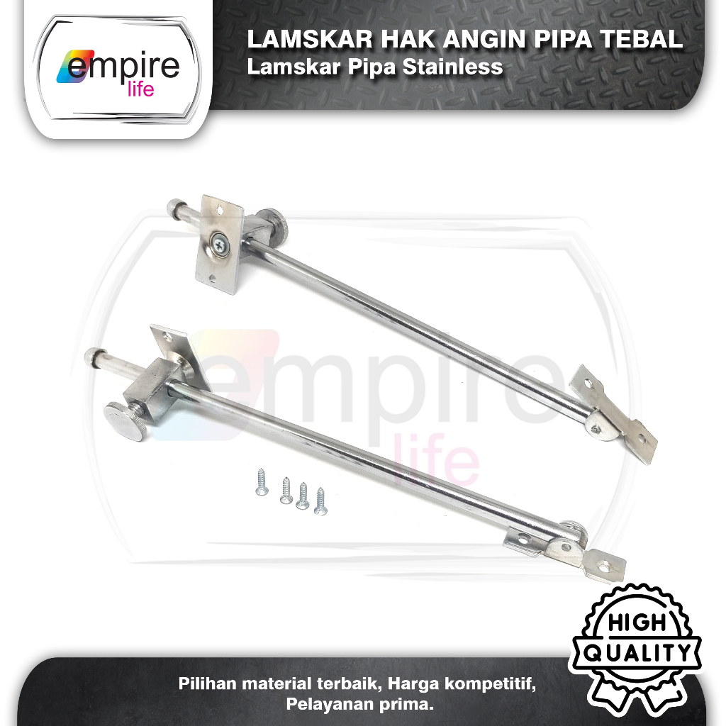 Penahan Jendela /lamskar pipa tebal silver