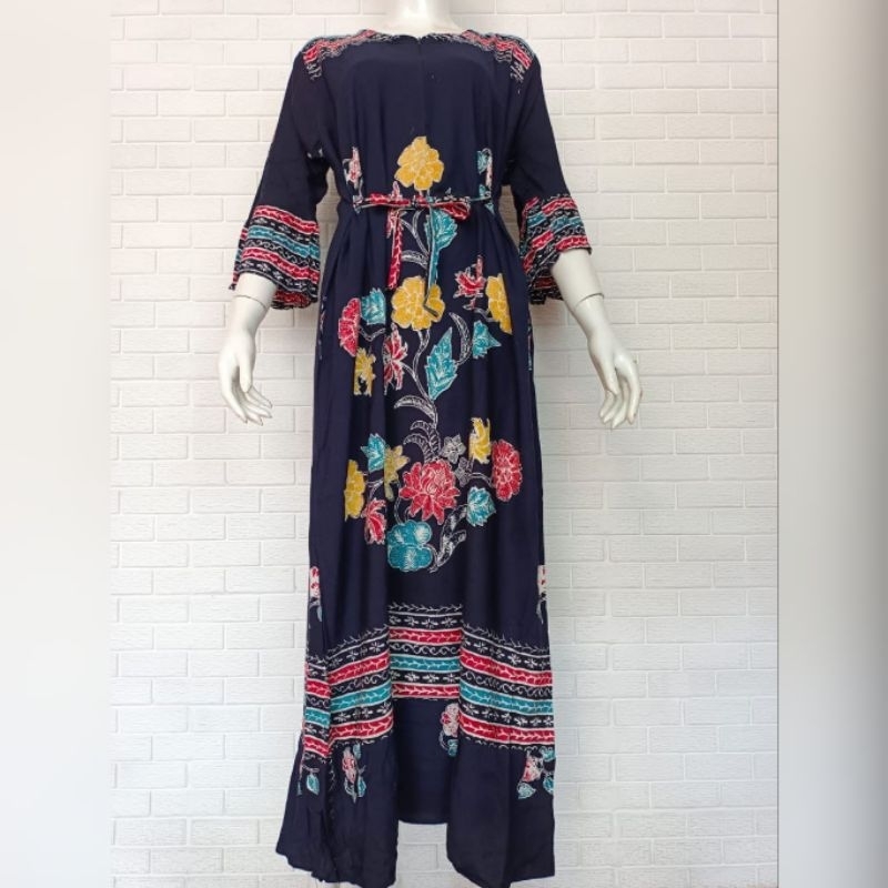 Model Baju Dress Batik Kekinian Simple Dan Elegan
