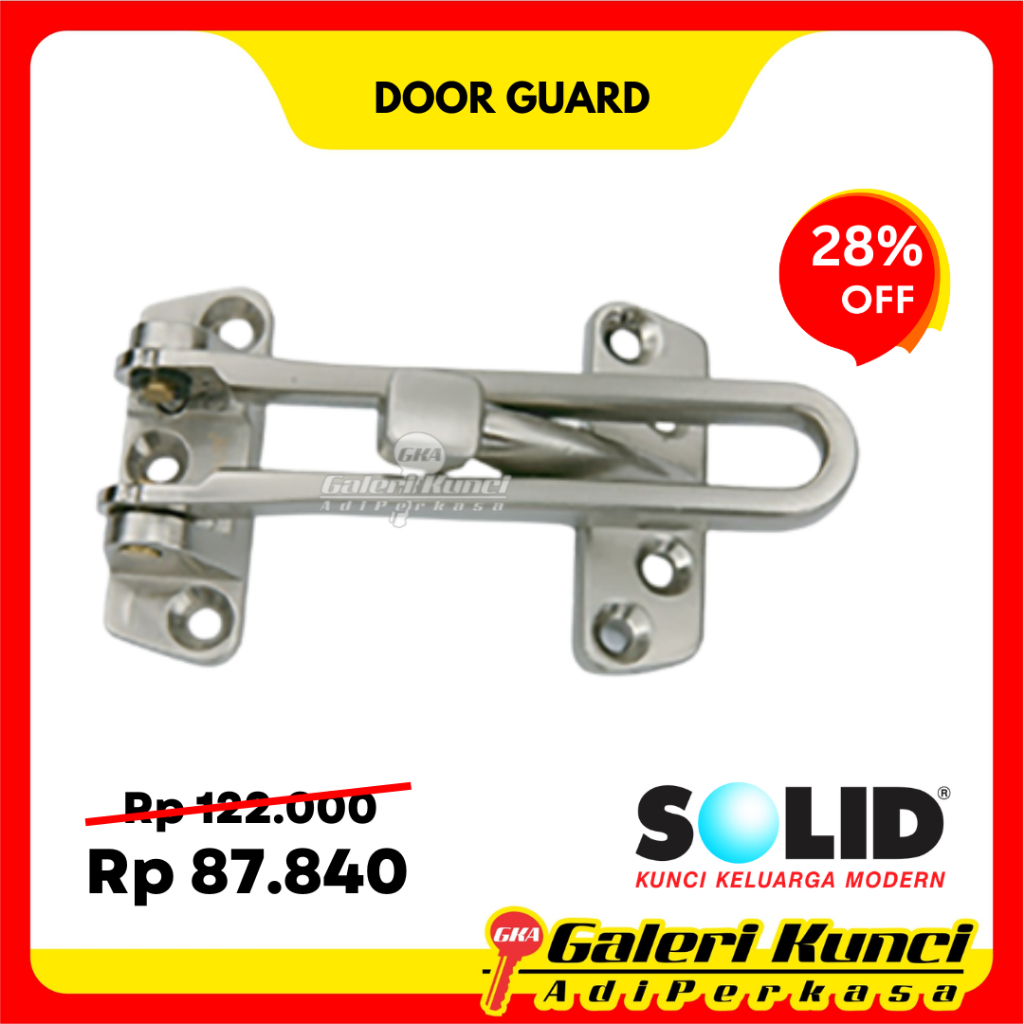 Door Guard Solid 320 SN Grendel Pintu Hotel Pengaman Pintu Kayu