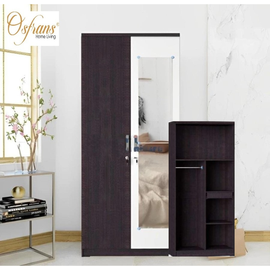 TERMURAH LEMARI PAKAIAN 2 PINTU MINIMALIS + KACA CERMIN LCSP LILY 2P LCSP LCSP DONA EMILY 2P EMILY2P