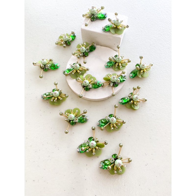 bunga 3D Diamond payet rangkai instan