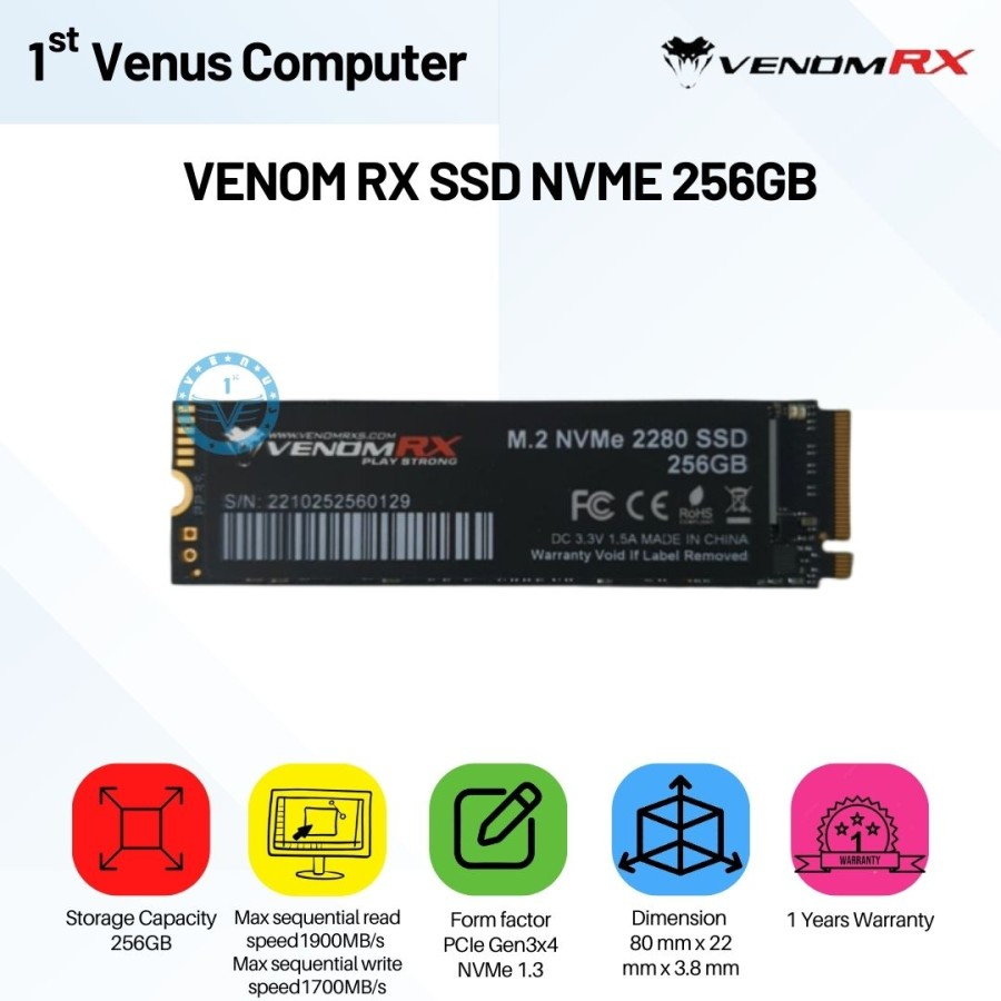VENOM RX SSD NVME 256GB / MEM04-VNM
