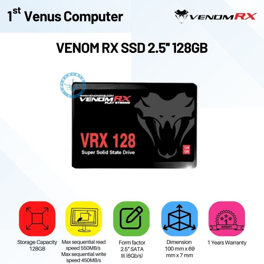 VENOM RX SSD 2.5" 128GB SATA / SSD VENOM 128GB SATA / MEM06-VNM