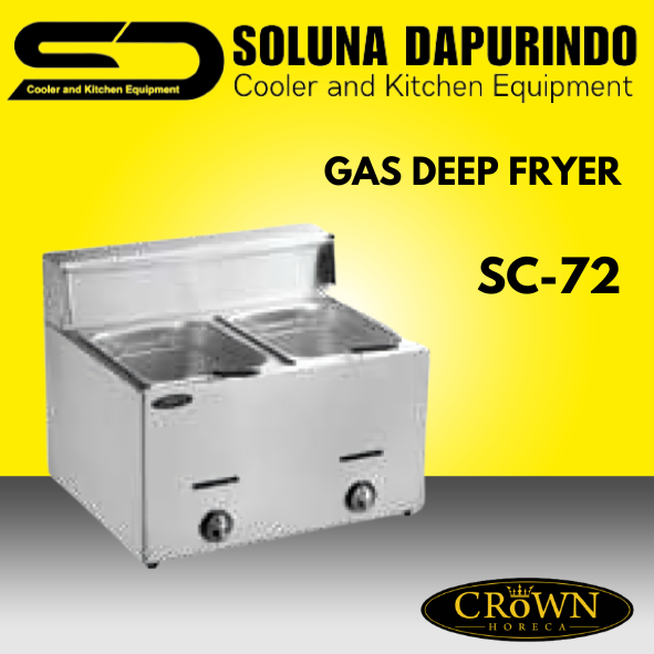 CROWN GAS DEEP FRYER SC-72 / SC72 / SC 72 GAS PENGGORENGAN