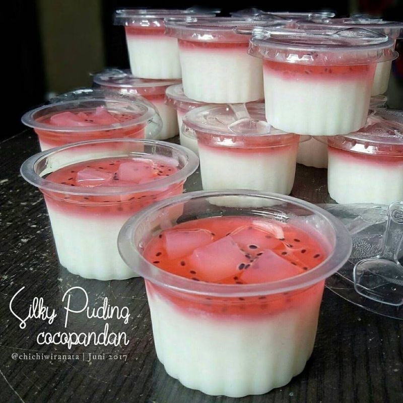 CUP Puding, Cup Agar-agar, cup 65 ml - 90 ml - 120 ml + tutup. 1 slop isi 50