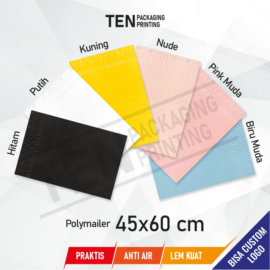 

[45x60] 100LEMBAR PLASTIK POLYMAILER PACKING ONLINE SHOP TERMURAH
