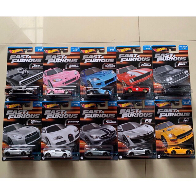 Hot Wheels Fast Furious FULL SET