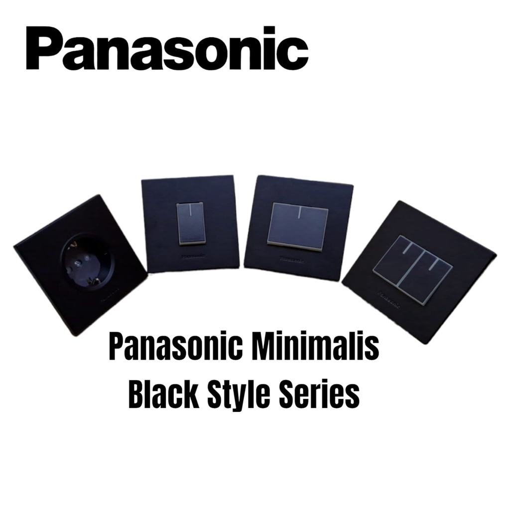 PANASONIC SAKLAR TUNGGAL / SERI HOTEL WESJ HITAM MINIMALIS