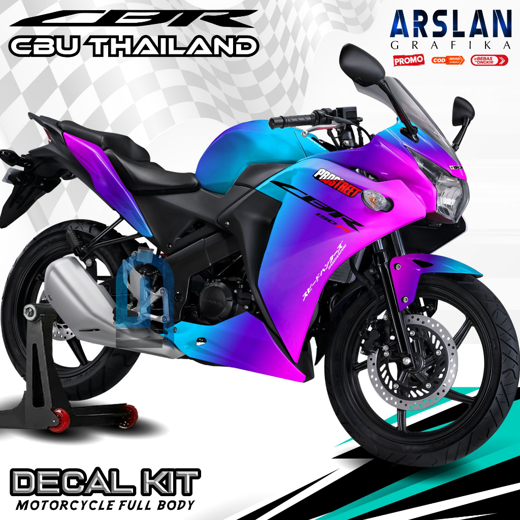 Decal CBR CBU Thailand Full Body - Stiker Motor CBR CBU THAILAND Full Body Variasi Bunglon