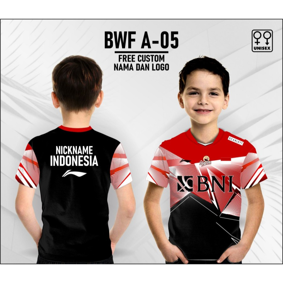 Jersey anak badminton all england 2023 lining baju jojo ginting kaos bulutangkis
