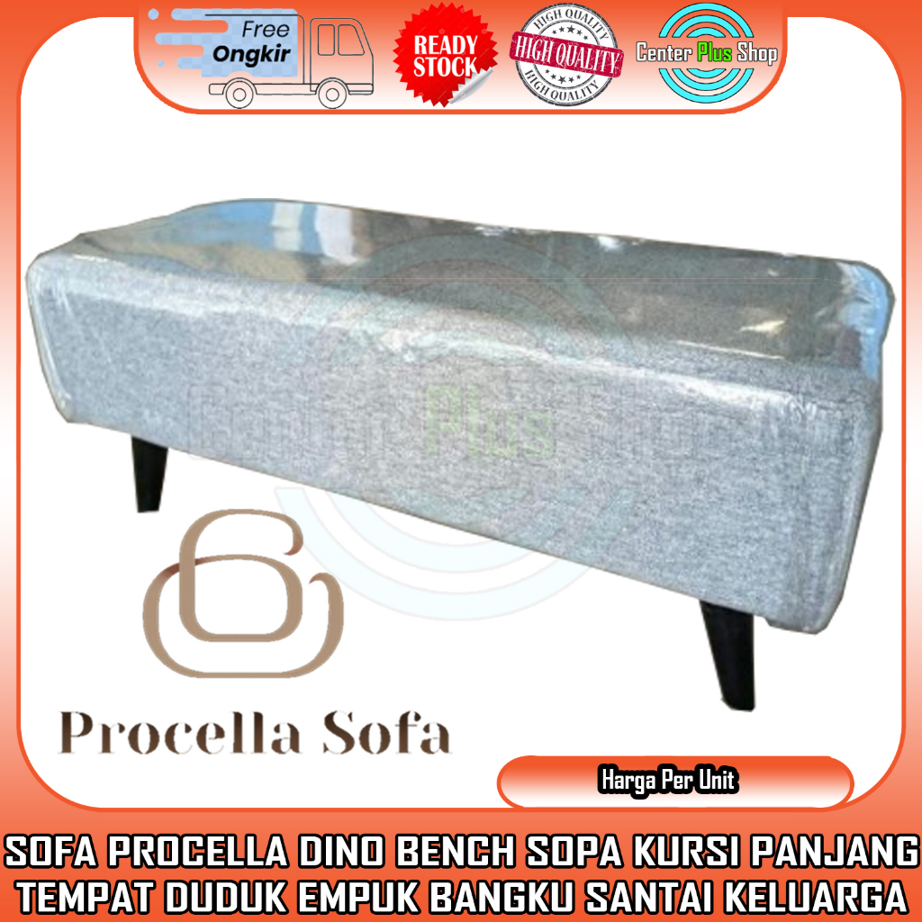 [Instan] BENCH SOFA KURSI PANJANG PROCELLA DINO BANGKU TEMPAT DUDUK DUDUKAN SANTAI KELUARGA EMPUK PU