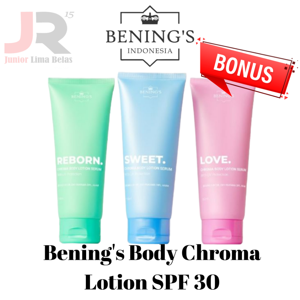 Bening Skincare Dr Oky Pratama Chroma Body Lotion 3 in 1 Benings Lotion Pencerah Dan Pemutih Badan B