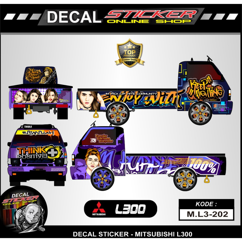 FULL BODY CUSTOM STICKER PICK UP STIKER L300