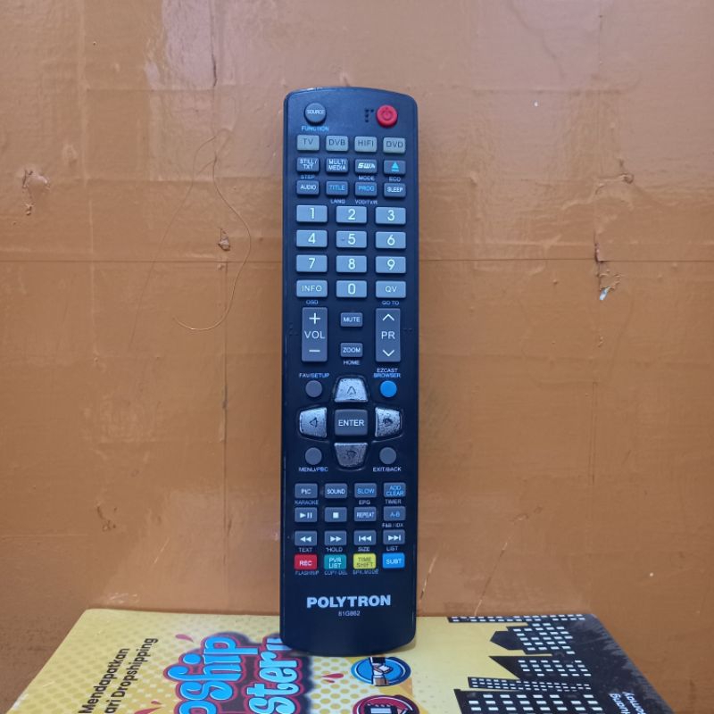 REMOTE TV DVD POLYTRON SERI 81G862 ORIGINAL