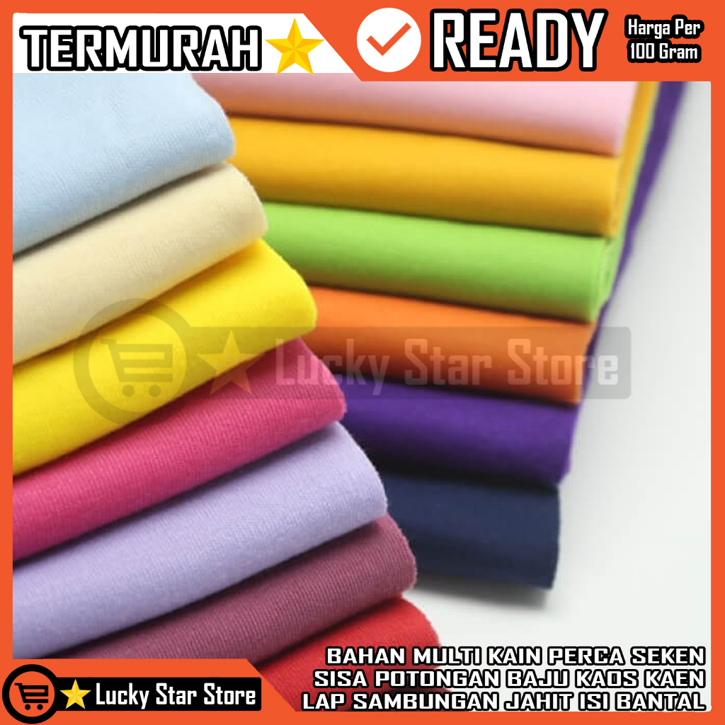 Kain Majun Perca Majon Seken Second Sekend Sisa Bahan Potongan Multi Murah Lembaran Multifungsi Kain